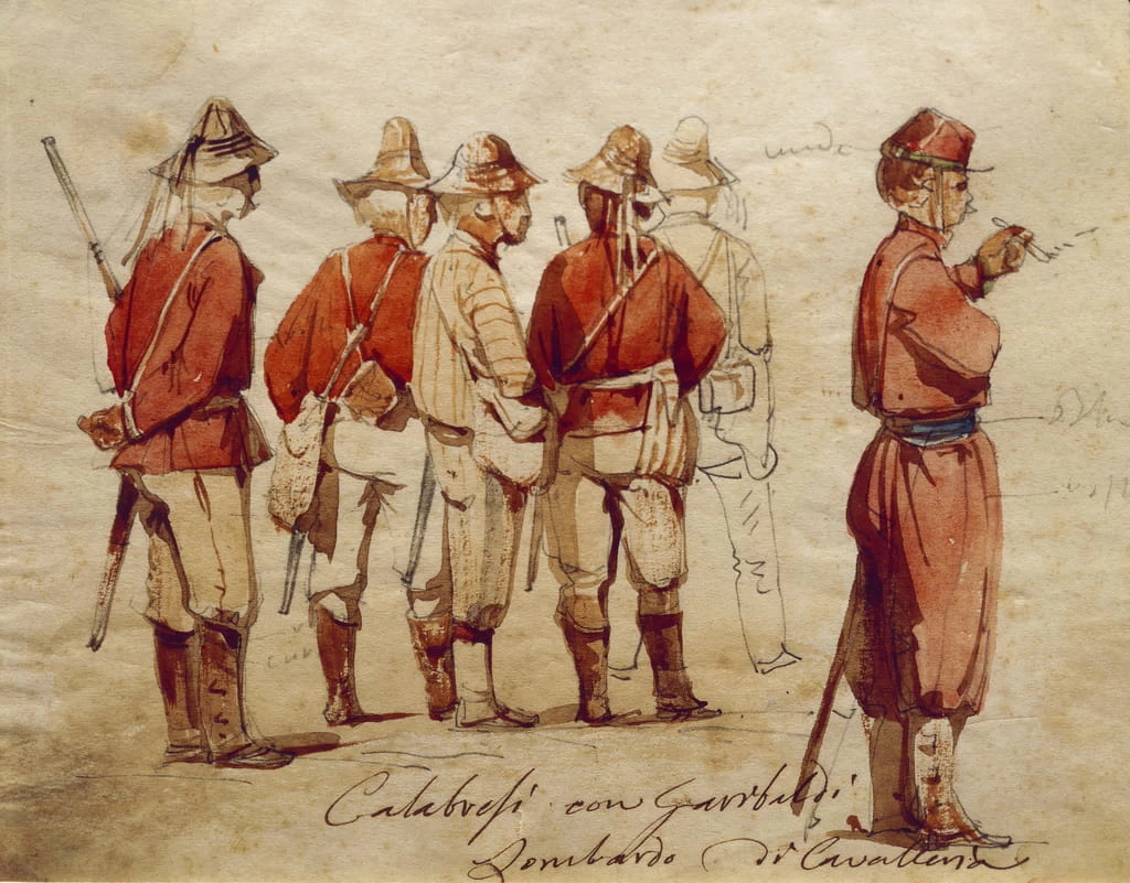 Soldati dell'esercito calabrese durante la spedizione dei Mille